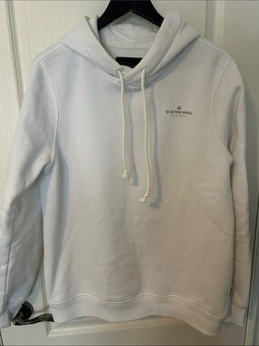 G-Star White Pullover Hoodie with Subtle Logo